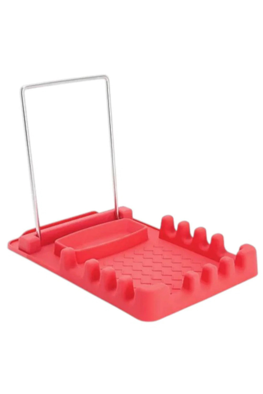 Prepology Silicone Utensil and Lid Holder Tomato